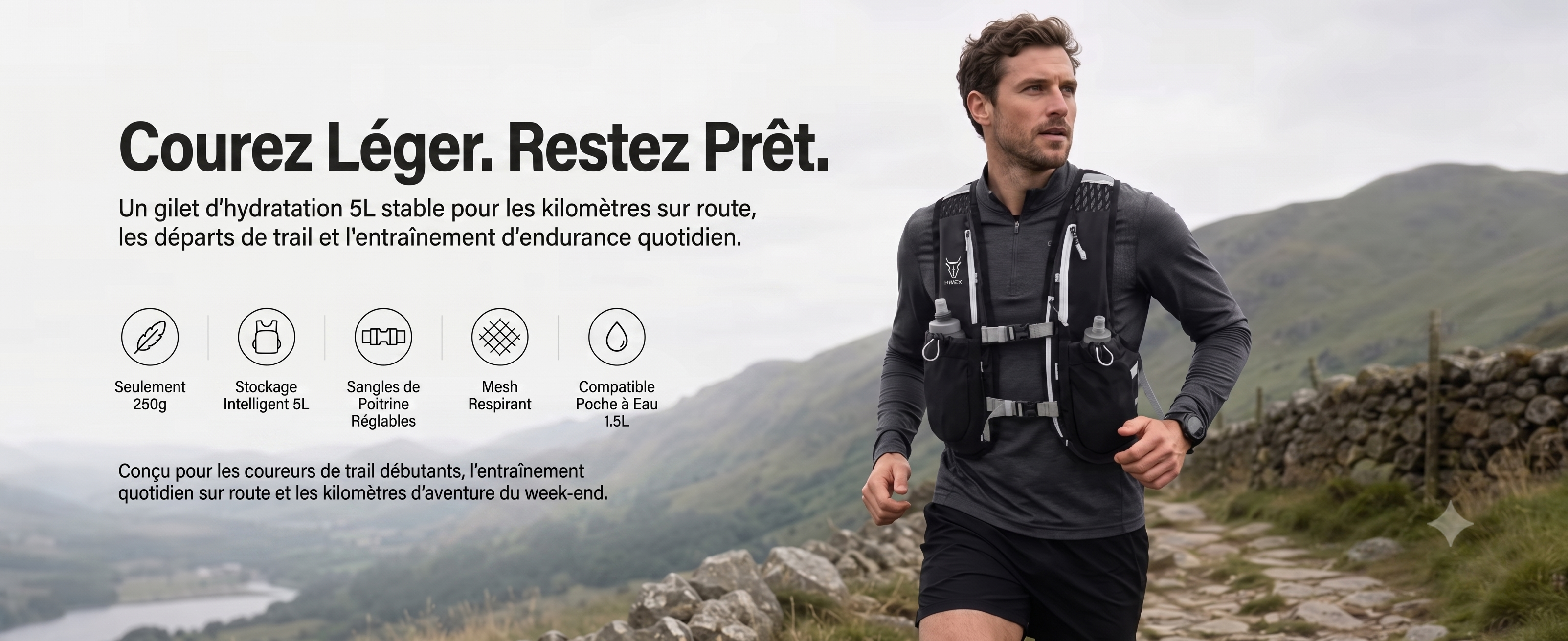 Gilet d'Hydratation Pro Trail - Elevate™ 5L